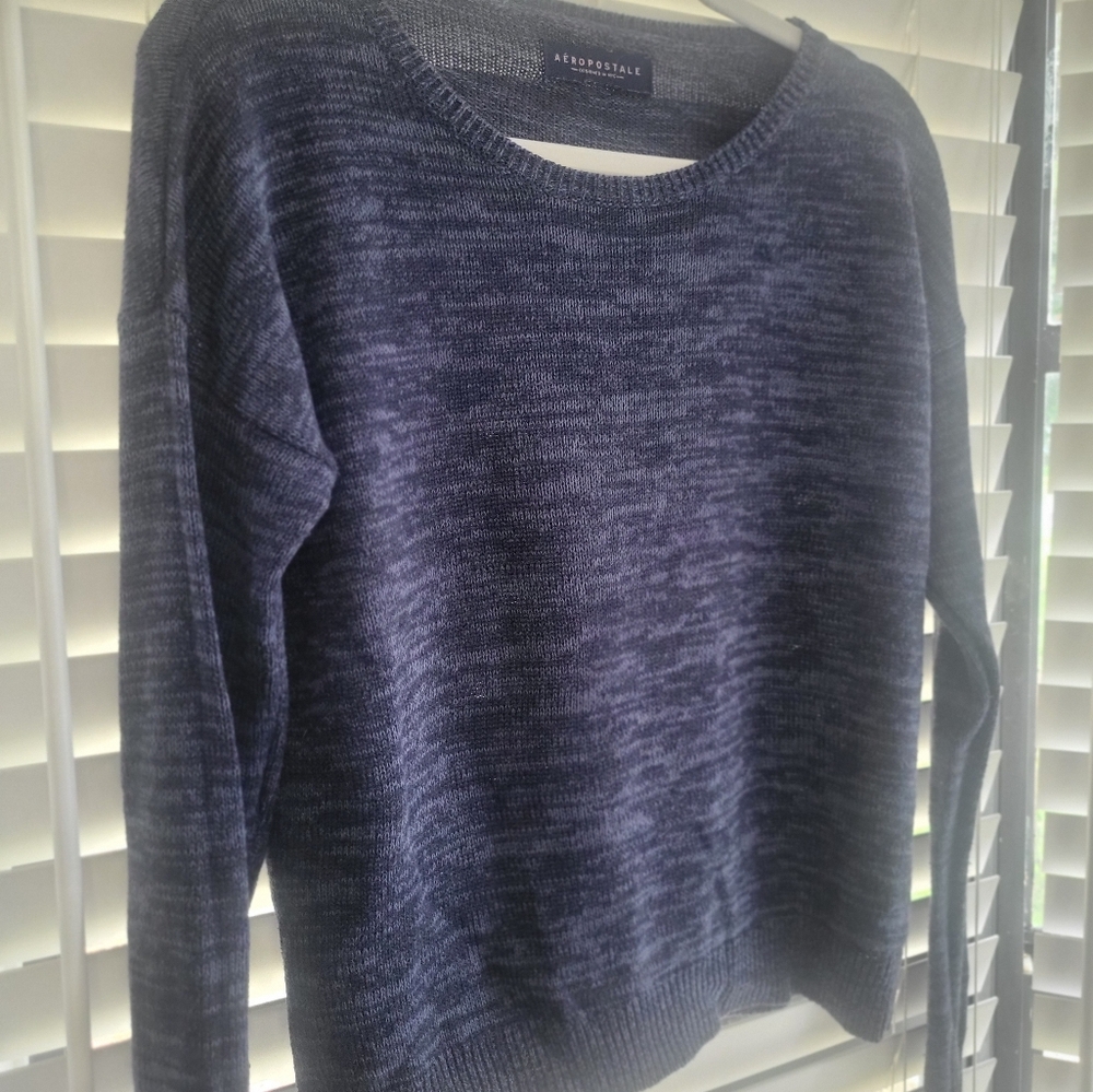 Aeropostale Navy Knit Pullover